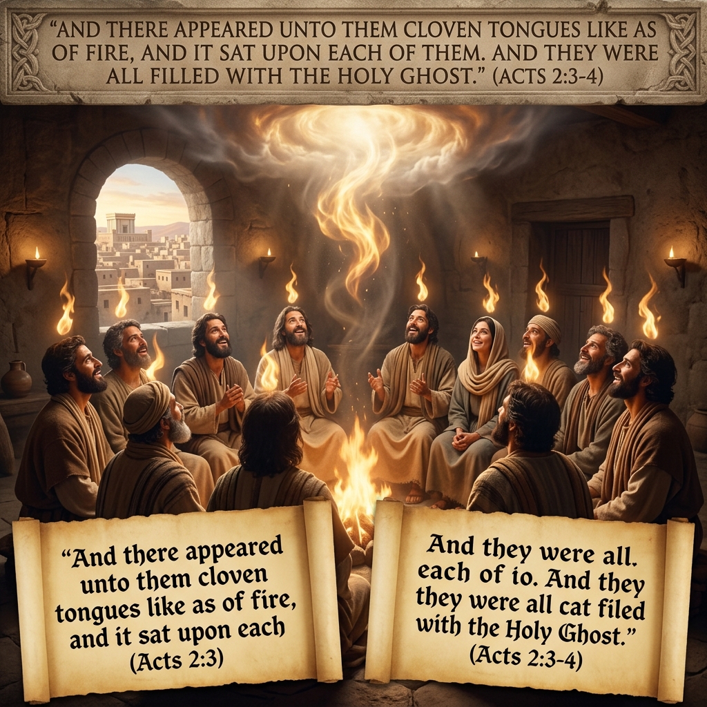 Pentecost tongues of fire — Acts 2