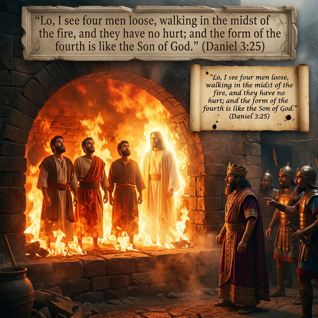 Shadrach Meshach Abednego in the fiery furnace — Daniel 3