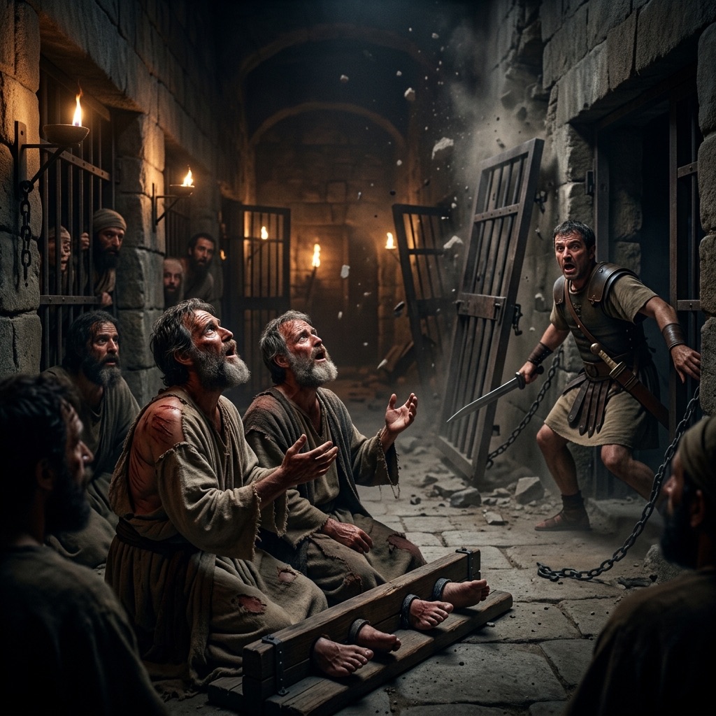 At Midnight Paul and Silas Prayed and Sang — Acts 16:25