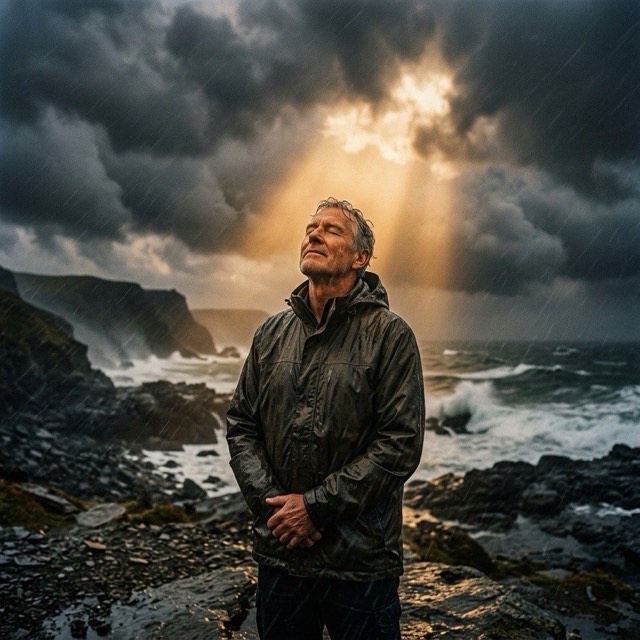 Stormy waves representing emotions — faith rises above the feeling