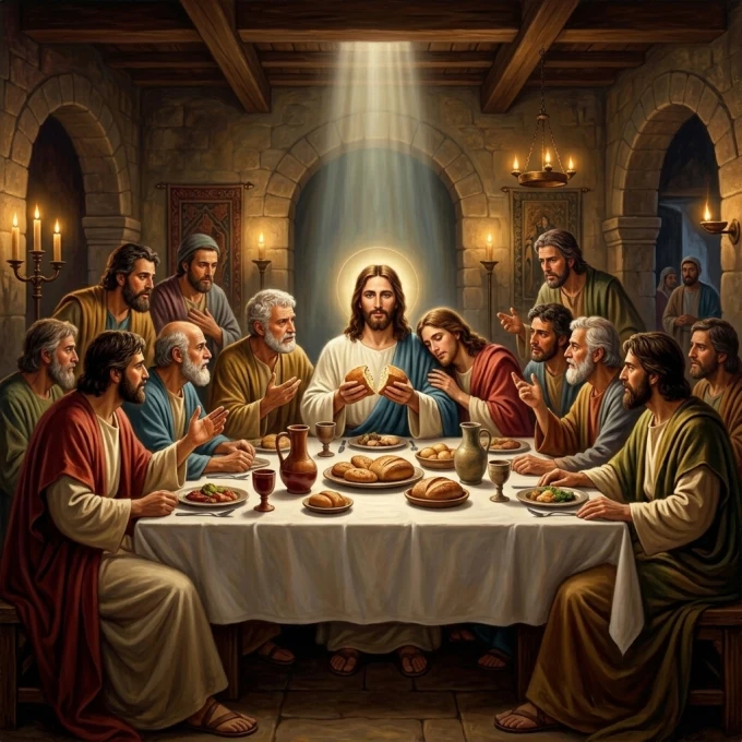 The Last Supper — classical devotional oil painting