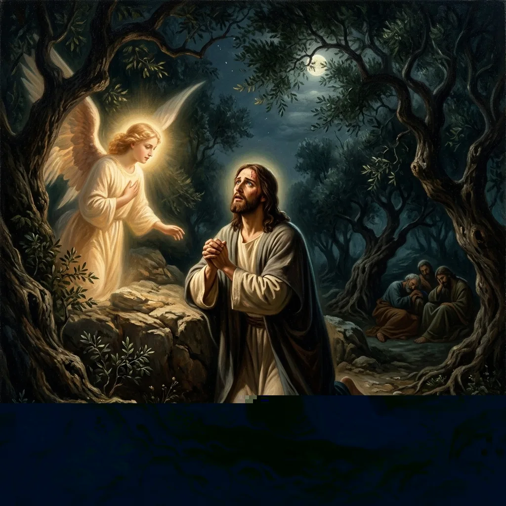 The Garden of Gethsemane — classical devotional oil painting