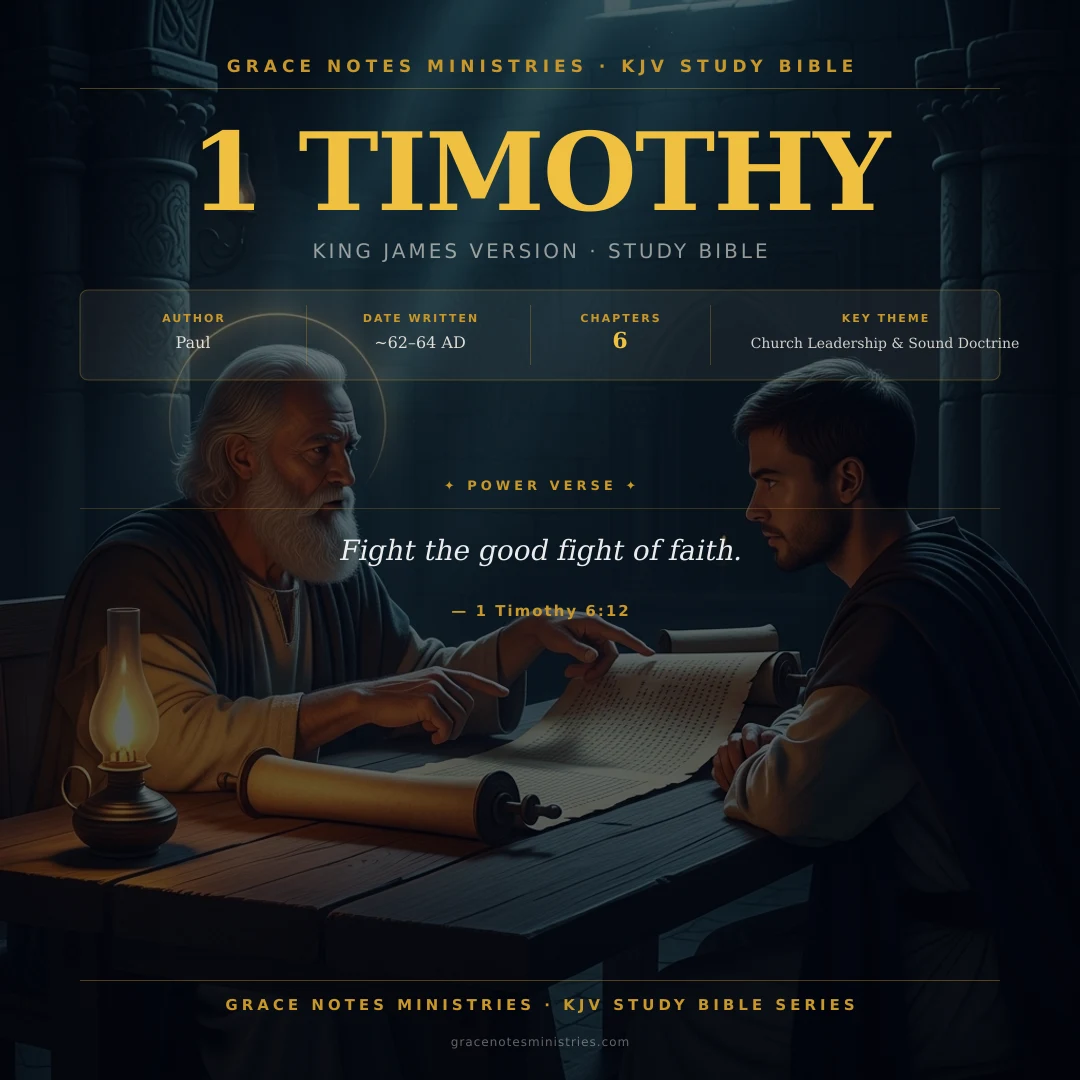 1 Timothy KJV Study Bible Infographic
