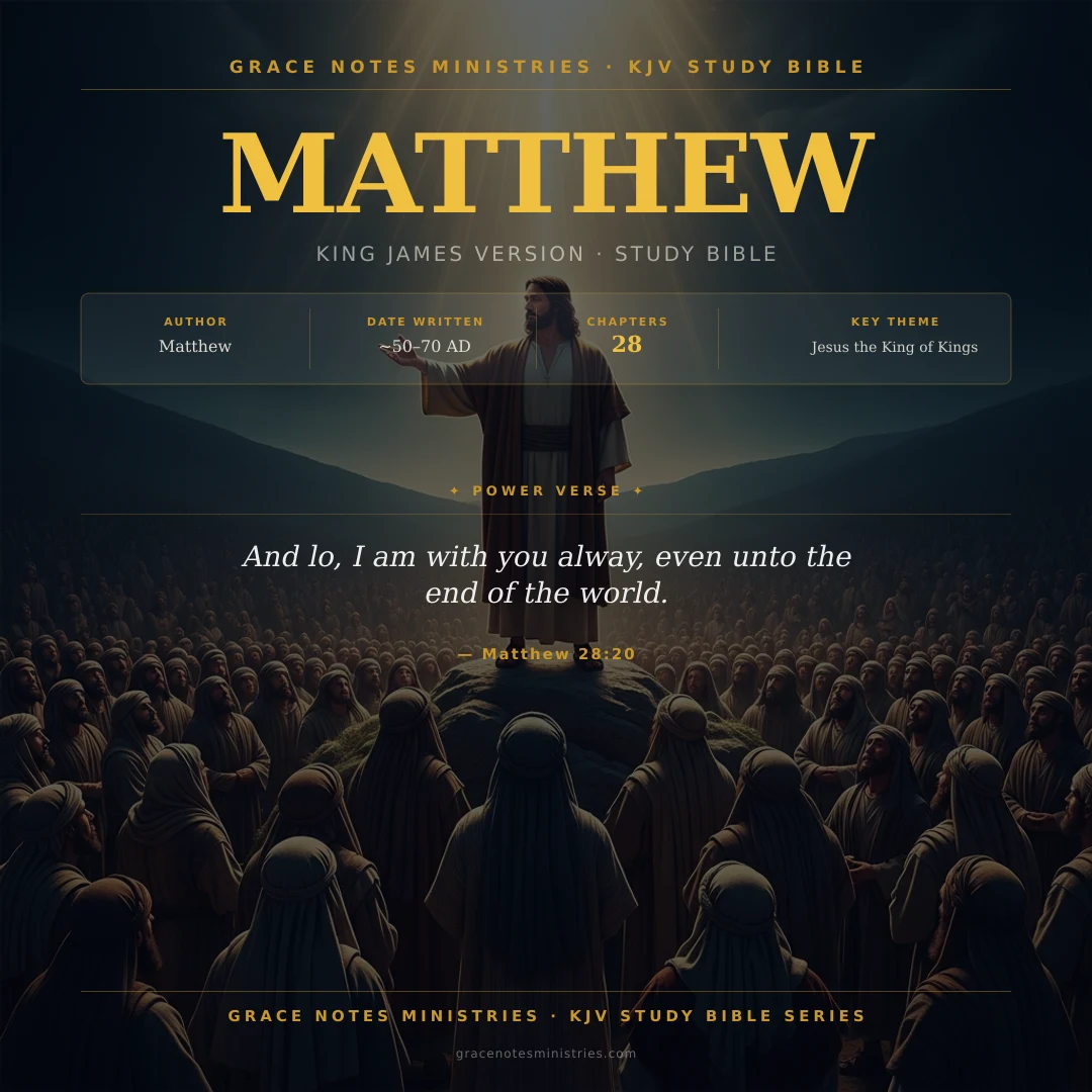 Matthew KJV Study Bible Infographic