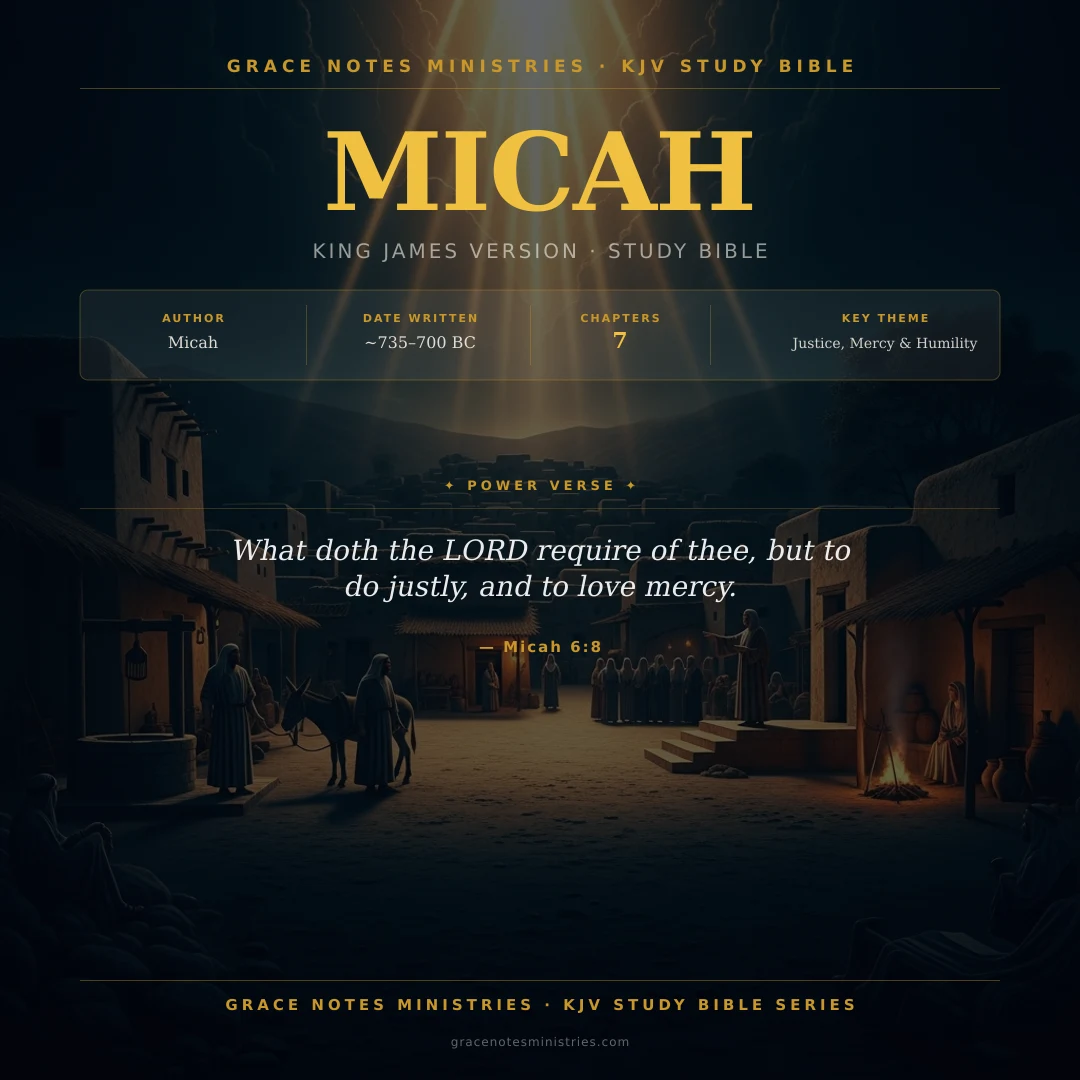 Micah KJV Study Bible Infographic