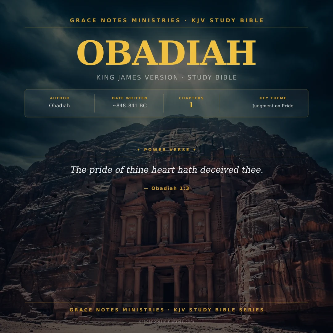 Obadiah KJV Study Bible Infographic
